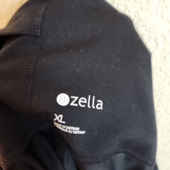 Zella Black Hatha Crop Mesh Workout Athletic Leggings XL - Picture 4 of 5